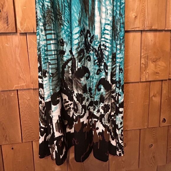 Avenue Multi Color Pleated Maxi Dress Size 18/20 - Picture 15 of 16
